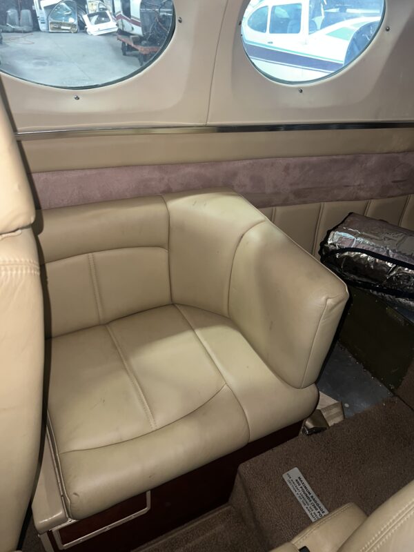 1979 Cessna 414A Complete Interior Tan Seats 7 W/Commode Panels Plastics & Trim - Image 3