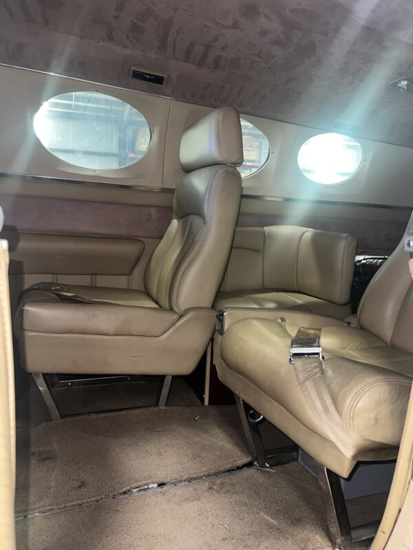 1979 Cessna 414A Complete Interior Tan Seats 7 W/Commode Panels Plastics & Trim - Image 4